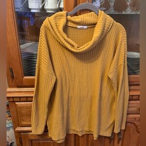 Cherish Mustard Cowl Neck Sweater
